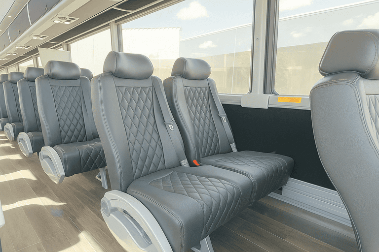 interior of Tigard Charter Bus charter bus